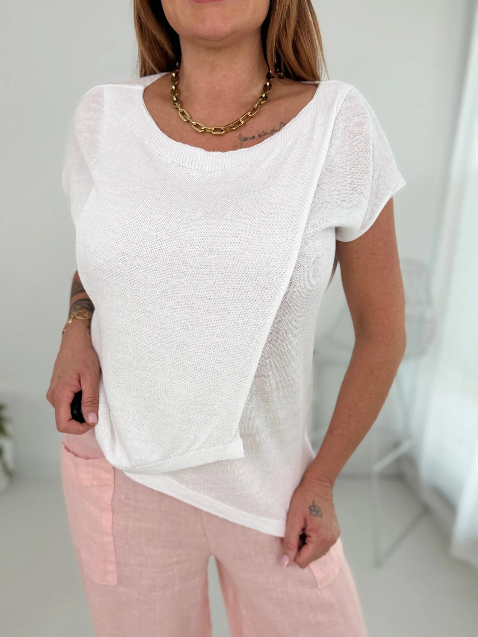 Feinstrick T-Shirt 2605578 - Image 4