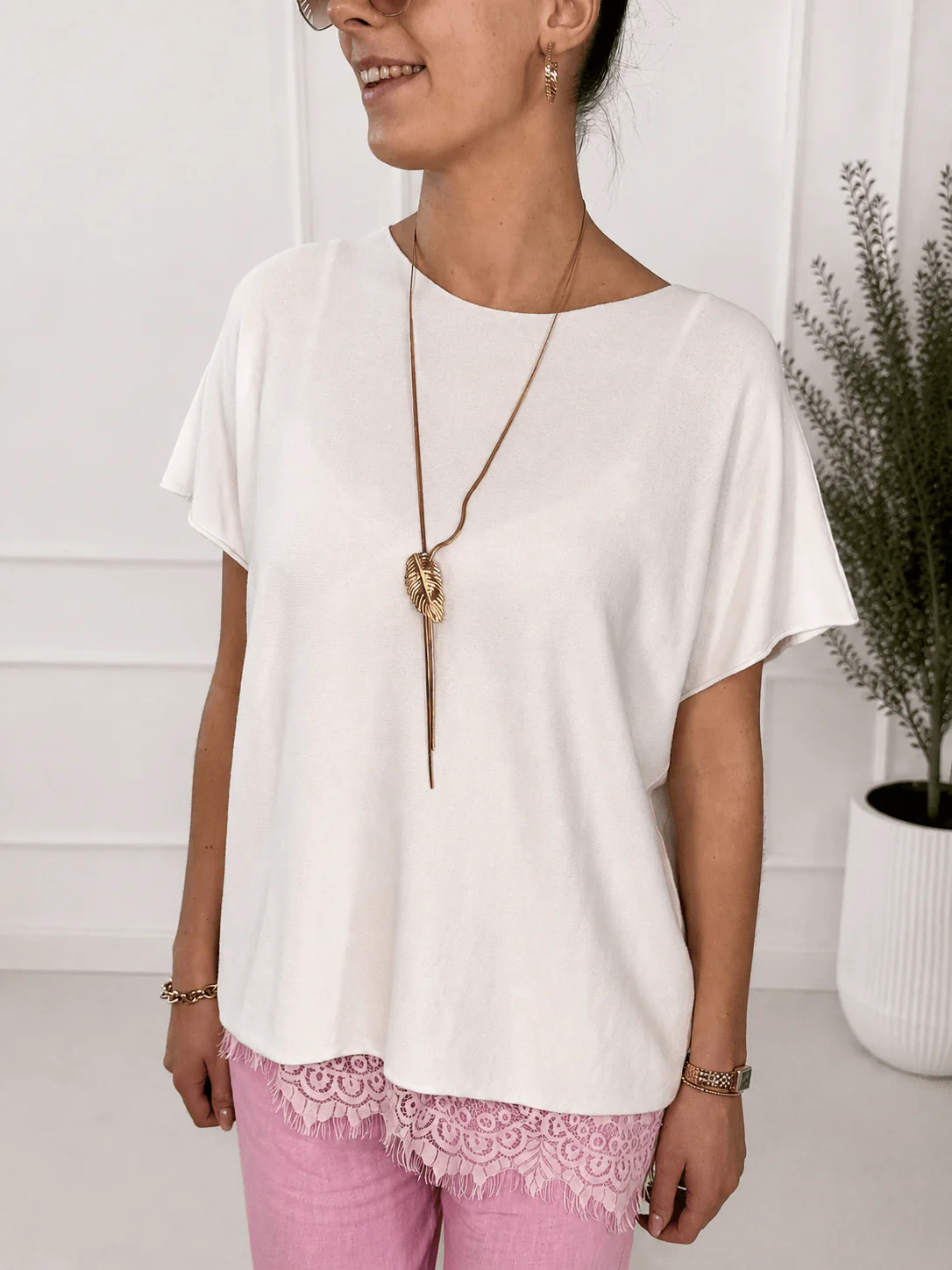 Feinstrick T-Shirt 2606124 - Image 4