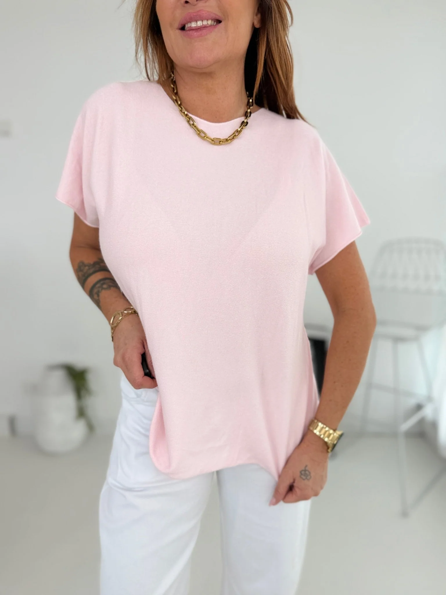 Feinstrick T-Shirt 2606129 - Image 2