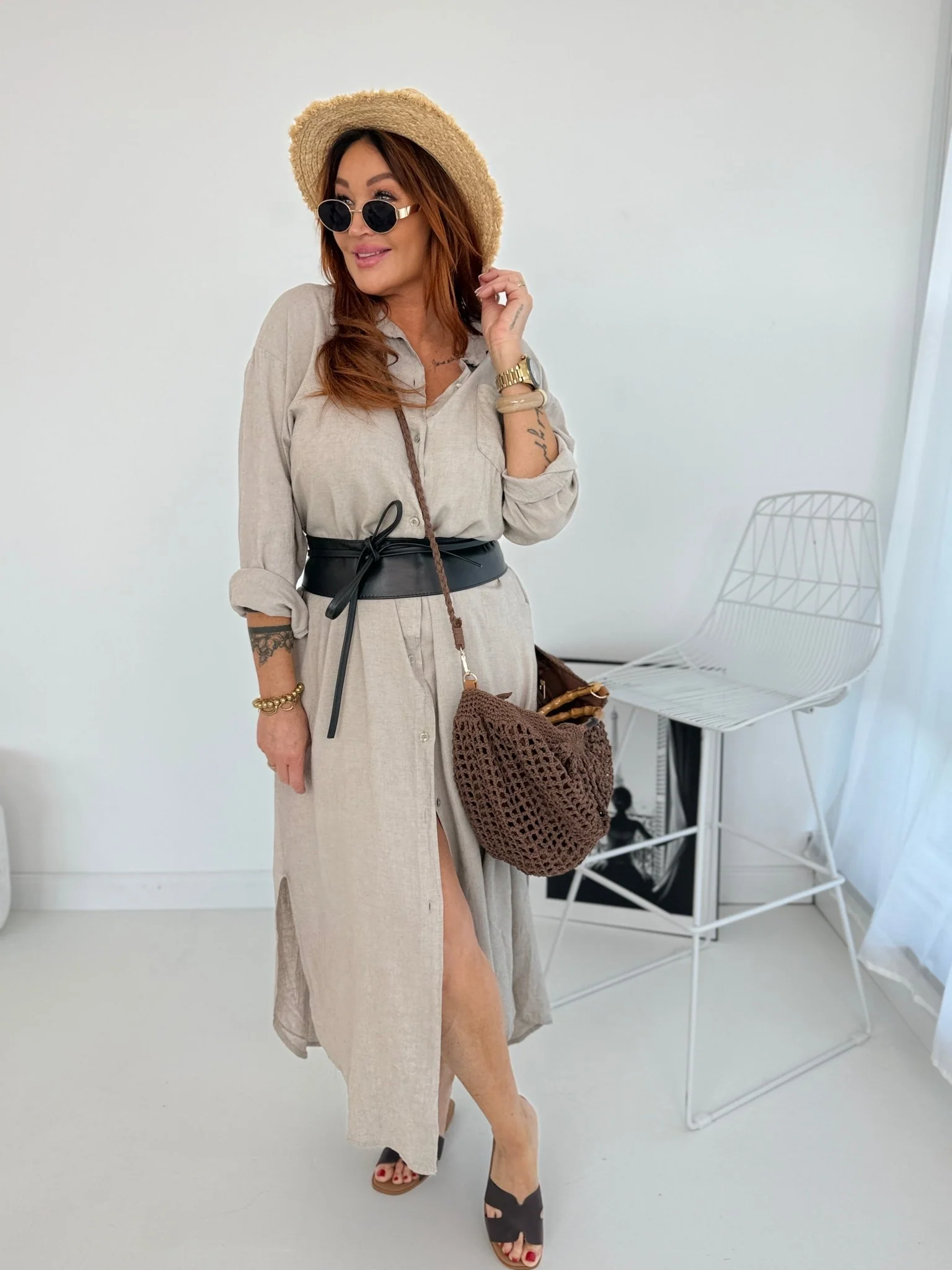 Leinen Hemdkleid 2605025