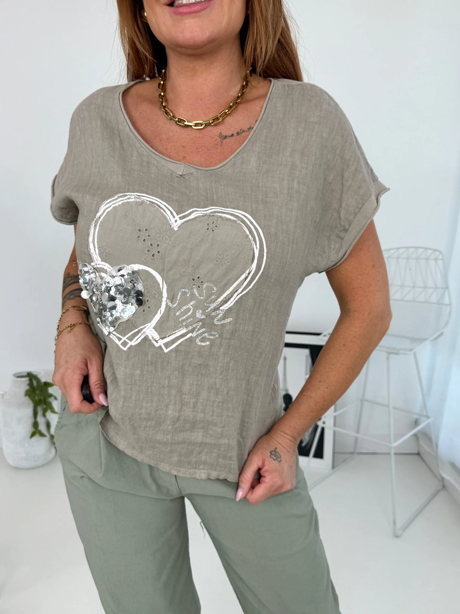 Leinen T-Shirt 2606005 - Image 4