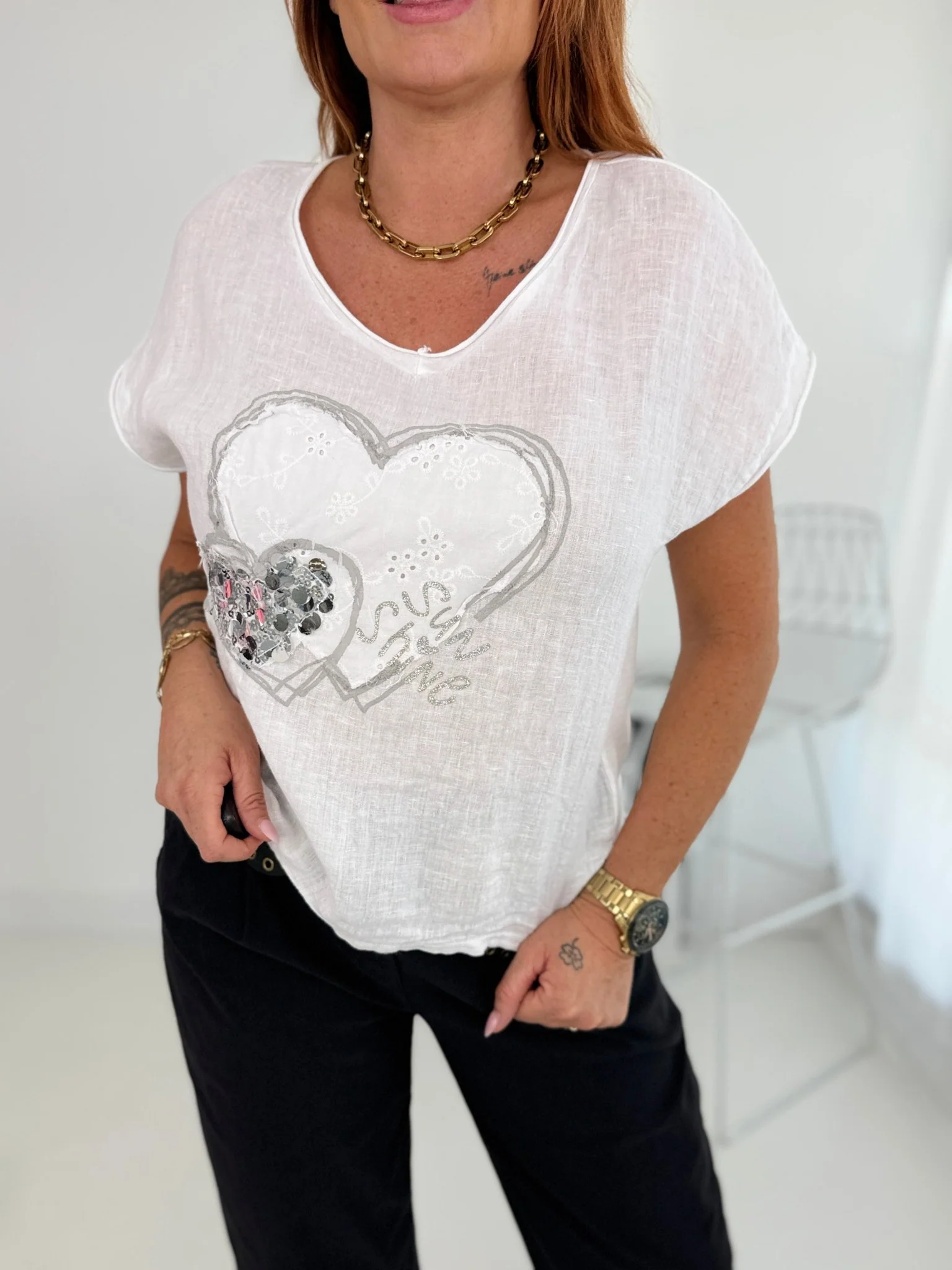 Leinen T-Shirt 2606006 - Image 4